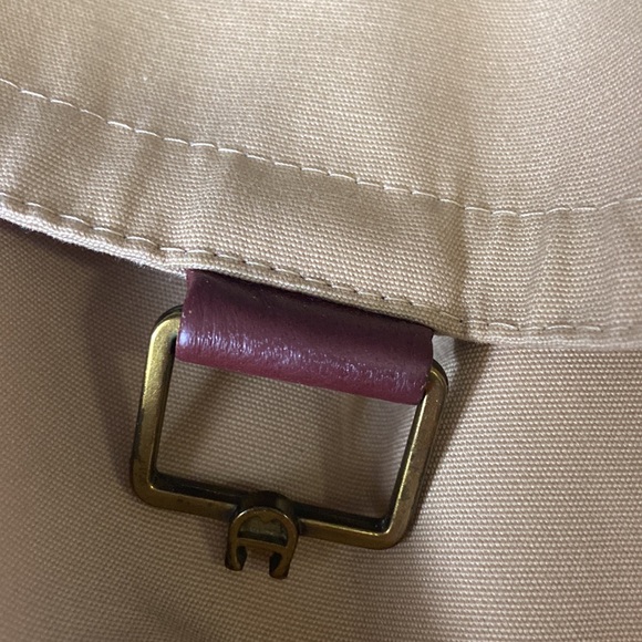 Etienne Aigner beige trench coat double breasted with belt size 8 - Picture 10 of 16